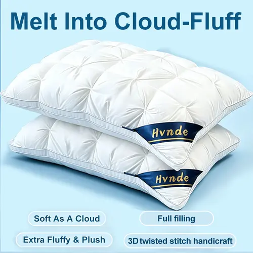 2PCS/4PCS Luxury Hotel Quality Bed Pillows For Sleeping, Low Allergy Polyester Fiber Cover, Premium Soft Down Alternative Fill For Back, Stomach Or Side Sleepers, Ergonomic Design, Deep Sleep