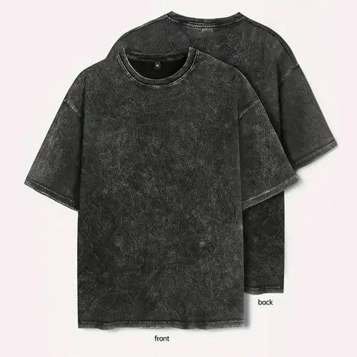 Men's Retro Style Washed Distressed Crew Neck Tee, Regular Fit Casual Comfy Short Sleeve Round Neck T-shirt for Summer, Fashion Men's Top for Daily Wear