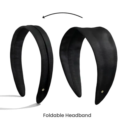 EVITA PERONI Foldable Fabric Wide Headband – Adjustable Width Multiple Styles Hairband | Soft Elegant 2026 SummerVibes Hair Accessory