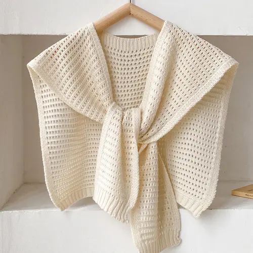 Solid Color Knit One Piece Shawl, Casual Lightweight Shawl for Women, Versatile Fashion Elegant Shawl for Daily Wear, Trendy All-match & Exquisite Scarf for Birthday Gift