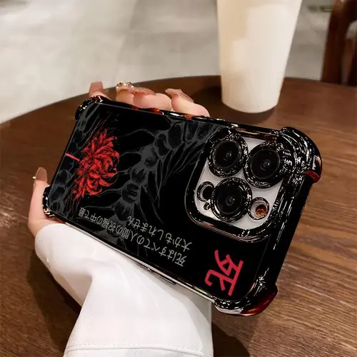 Tokyo Anime Ghoul Phone Case for iPhone 17 Air 16 Promax 15 Plus 14 13 12 11 & Samsung Galaxy S26 Ultra S25 Plus S24 + S23 FE S22 - Shockproof Transparent Soft Back Cover Protection Protective Animal.HM174