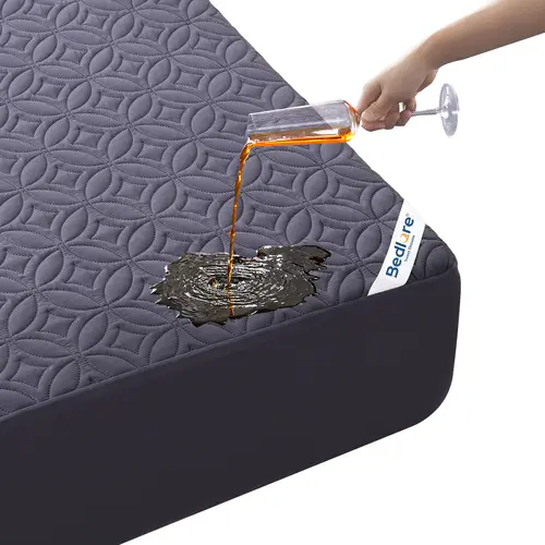 BEDLORE Quilted Waterproof Mattress Pad - Soft, Breathable, Dustproof, Cooling, Deep Pocket Fits 6-15 Inch Mattresses, Cold Washable, for Bedroom Guest Rooms & Seniors, Home Essentials Waterproof Bed Pads