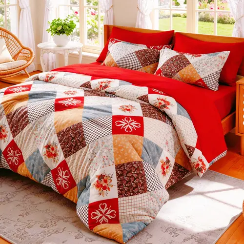 Cosybay 7pcs Boho Comforter Set Twin/Full/Queen/King Size - 1 comforter 1 flat sheet 1 fitted sheet 4 pillowcases Bed in a Bag Bohemian Striped Bedding Quilt Set Floral Comforter & Sheet Set Machine washable #halloweenfinds #tiktokshopbacktoschool