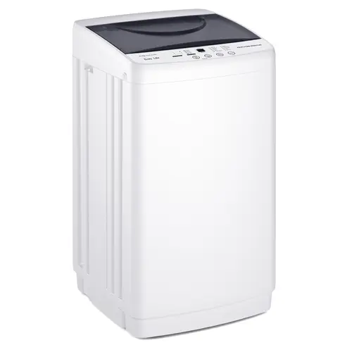 Sweetcrispy Full-Automatic Compact Mini Washing Machine, 7.7 lbs Capacity, Stainless Steel Drum, 10 Wash Cycles, Auto-Balance Detection, LED Display, for Home & Apartment, Dorm, Portable Automatic Washing Machines