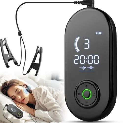 Low-Intensity Lightweight Clip-On Ears Vagus Nerve Stimulator, Compact Home/Travel Personal Care Appliance for Stress Relief & Improved Sleep (Beauty & Personal Care Body Beauty Device)