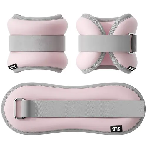 Weighted Ankle Straps (1/2/3/5 lbs, 2 lbs per Pair) - Unisex Mercerized Cotton Adjustable Straps, Durable, Moisture-Absorbent, Breathable Fit for Weight Training