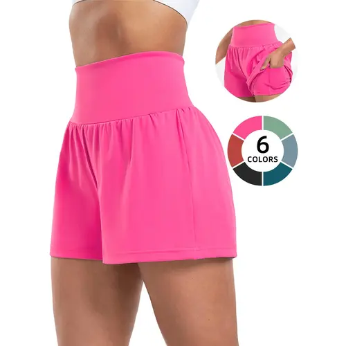 Women's High Waist Fitness Yoga with Inner Lining and Pockets, Comfortable Workout Clothes Women Sportswear for Gym and Daily Exercise, All Seasons