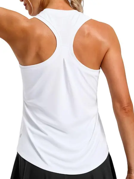 G Gradual Women's Sporty Design Athletic Tank Tops - Racerback, Loose Fit, Sleeveless, Sweat-Wicking, Breathable, Quick Dry, Lightweight Crew Neck - Workout Tops, Summer Running Gym Activewear, Lightweight Women's Sports Singlet