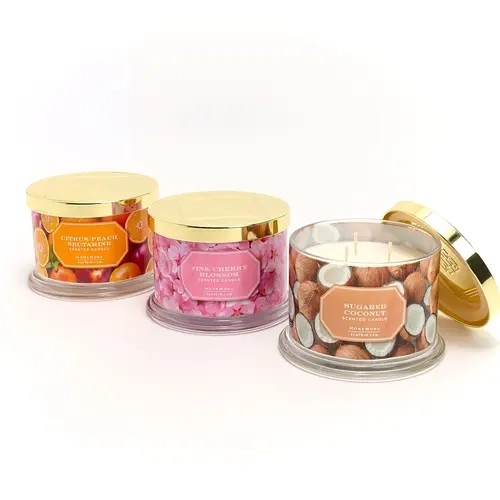 HomeWorx by Slatkin + Co. S/3 14oz Springtime Treats Candles
