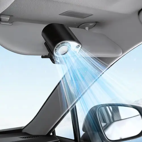 JOYTUTUS Semiconductor Cooling Clip-On Fan - Portable Clip Fan, Car Accessories, 360° Rotatable, 100-Speed Adjustable, USB Rechargeable, 3000mAh 20Hr Battery, LED Display, Cool Tech Gadget, Cars Accessories