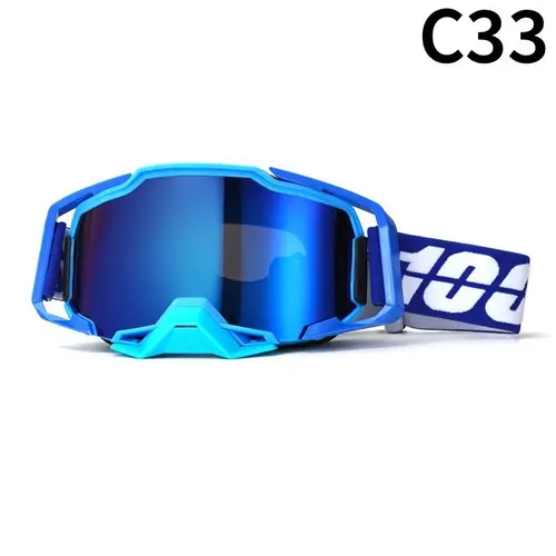 100% Motorcycle Off-Road Dirt Bike Goggles, Windproof Sand-Resistant Motocross Riding Glasses, Outdoor Sports Eyewear Motocross Gear