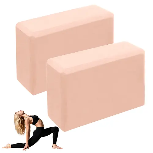 2-Pack EVA Foam Yoga Blocks - Anti-Slip Yoga Fitness Equipment, Soft Yet Supportive, Portable Multifunctional Pilates Foam Wedges for Beginners, Exercise Use at Home & Gym