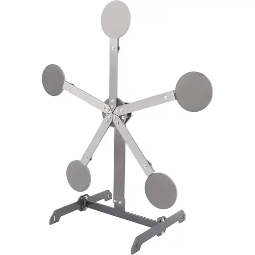 HECASA 8" Reactive Steel Outdoor Shooting Target - Portable Metal Gong, No Welding, Easy Setup-TK, Universal, Functional, Adjustable, Rotatable, Rust-Resist Steel, Multi-Size, 1x Extension Beam, 1x Target Stand