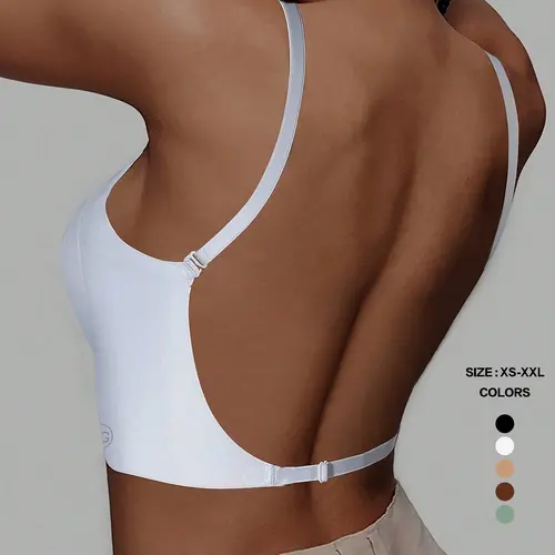 Women's Seamless Backless Bra, Multi-Strap Convertible Strap Wireless Push-Up Bra, Elegant, Chic, Minimalist, Suitable for Wedding Dresses and Party Gowns, Underwear