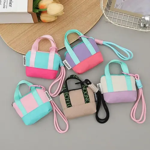 Fashion Blush Pink Mini Gym Accessory Organizer - Headphones Case, Audio Device Storage, Data Cable Protector, Coin/Card Pocket for Sports, Outdoor & Daily Use, Protection