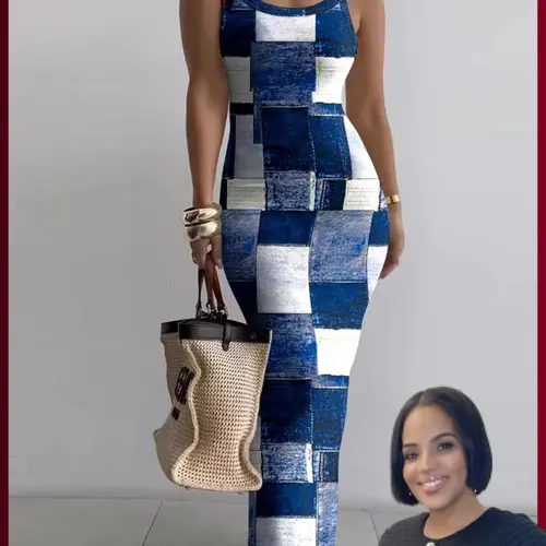 Marilyn's Exclusive Backless Print Dress, Elegant Party Dresses, Women's Summer Casual Wear, Stylish Daily Options, Dresses For Party