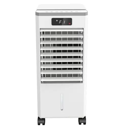 Portable 7L Evaporative Air Cooler - HEPA-Style Filter, Touch Screen, Remote Control, 3 Speeds, 3 Modes, LED Display, Ice Packs, Casters for Bedroom, Workshop with Refreshing Airflow
