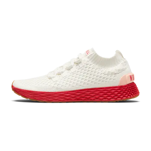 NOBULL Women's Allday Knit Shoe in Classic White Punch - Everyday Walking Sneaker, Comfortable Slip-On Shoe, Casual Trainer