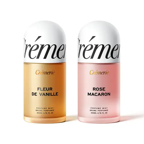 Cremerie Vanilla Rose Perfume Mist Duo | Sweet Gourmand Fragrance Set | Dessert Inspired Vanilla & Floral Perfume Spray