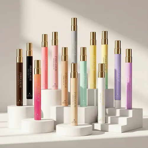 PureAmor Travel Size Pheromone Perfume Spray (12ml) - Long Lasting 8+ Hours, Designer Inspired Fragrance, 13 Signature Scents: Vanilla, Floral & Warm Woods for Women, Dating Essentials
