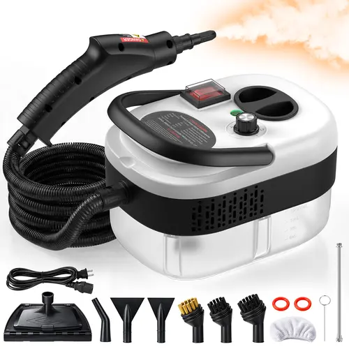 EasyWox Handheld Pressurized High-Temp Portable Steam Cleaner Tool with Grip - House Cleaning Tools, Floor Steamer Cleaner, Grout, Multi-Surface, Top Fill Cap for Home Use