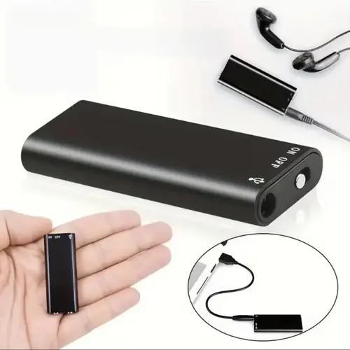 Car-Mounted Voice Recorder, 8GB HD Noise-Canceling Device with Voice Activation, Ultra-Thin Portable MP3 Player for Business Meetings, Automotive Electronics Accessories Tools (Batteries Not Included)