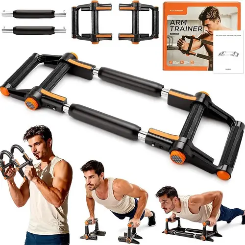 Dual Triple-Spring Arm Twister Trainer, 30-180lb Adjustable Strength Training Equipment, Portable Detachable for Chest-Arm-Shoulder Exercise, Home/Office At Home Gym Equipment for Men, Travel-Friendly Workout Gear