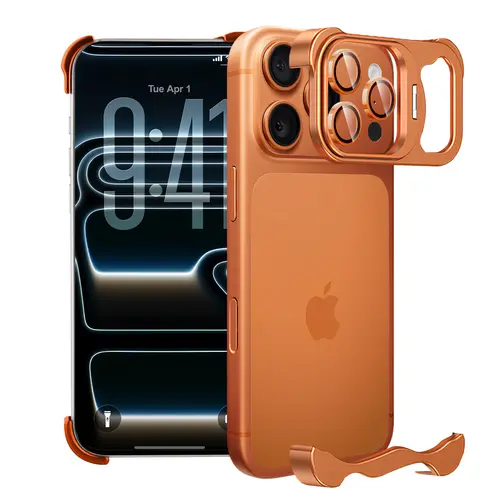 ISEMENA MagSafe Frameless Smartphone Case with Camera Lens Protector for iPhone 17 Pro Max/17 Air/16 Pro/15/14/13, Aluminum Metal Bumper, Ultra-Thin Lightweight Shockproof Protection for Handheld Cellphone Devices,back to school,back to school haul