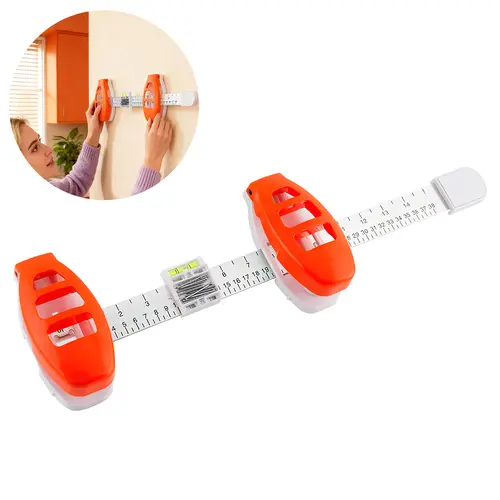 Picture Hanger Tool with Level & Ruler Kit, Holds Up to 10 lbs, Precise Placement, 16" Frame Fit, Quick Wall Setup, Easy Installation, Ideal for Home Organization & Wall Hanging Artwork, Hand Measuring Tool Accessory