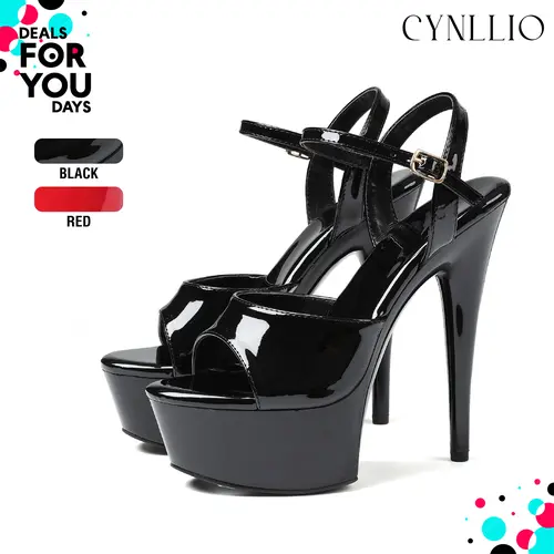 CYNLLIO Womens Y2K Platform High Heels Peep Toe Stiletto High Heel Adjustable Ankle Buckle Strap Easy Slip On Stripper Heels Catwalk Heel Sandals Comfy Fashionable Modern Elegant Party Wedding Outing Dating Dress Casual  Summer Pumps