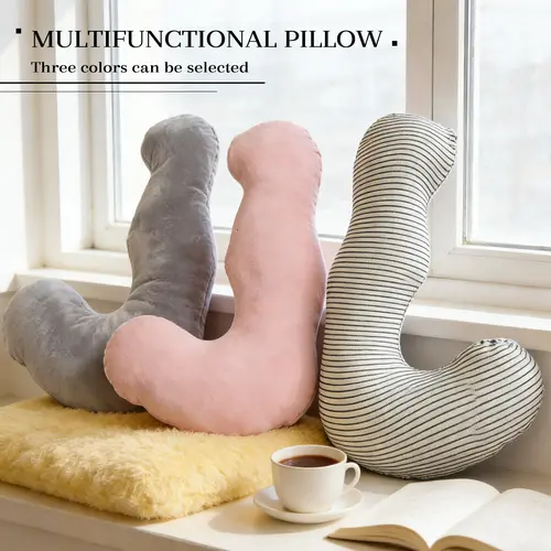 Short‑Size Hippocampus‑Shaped Body Pillow - Polyester Bed Pillow, Zoned Support, Body‑Fitting Contour, Ideal for Side Sleeping, Multi‑Functional Body Pillow, Waist Wedge Bolster, Posture Fix