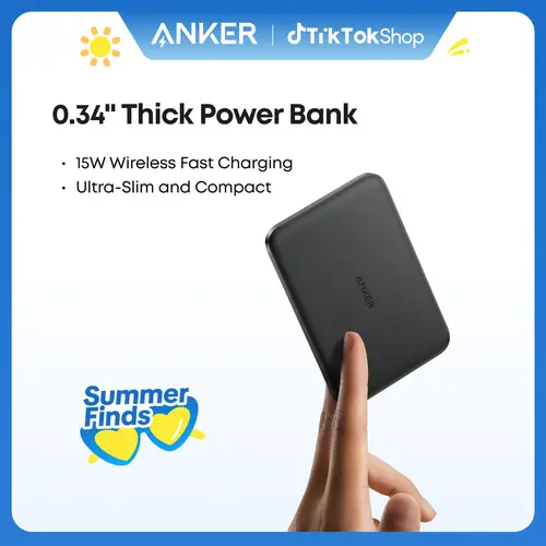 Anker Nano 5000mAh Magnetic Power Bank - Qi2 15W Max Wireless Charging, Ultra-Slim Smartphone Mobile Charger, Mini Pocket Nano Charger Power Bank for iPhone 17/16/15/14/13/12 Series (MagSafe-Compatible)
