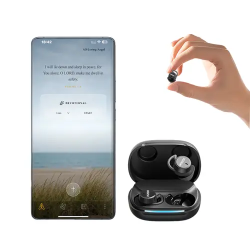 MINISO MS217 Wireless Bluetooth 6.0 Earbuds - Waterproof In-Ear Audio Headphones with Built-in Microphone, Mini Invisible Wearable Tech for Sleep, Sports, Compatible with Phones, PC and Laptop
