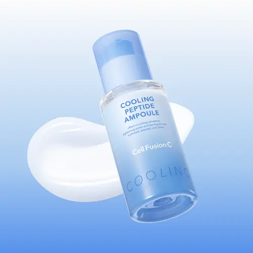 Cell Fusion C Cooling Peptide Ampoule | Cools Skin by 11.7°F | Pore Refining & De-Puffing | COOL-ing HA + Glacier Water | Korean Cooling Skincare