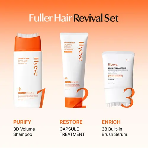 Lilyeve Root Revival Hair Growth Ritual Set (Ampoule + Shampoo + Capsule Treatment) Haircare Anti Hair Loss Conditioner Scalp Hair Care Deep Conditioning Set