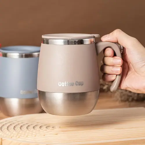 17oz Vacuum Insulated Stainless Steel Thermal Mug with Lid, Lightweight Portable Double-Wall Travel Tumbler for Hot & Iced Drinks, Spill-Proof Sweat-Free Bathroom Tumbler for Travel Use & Office summerwins,summerwins