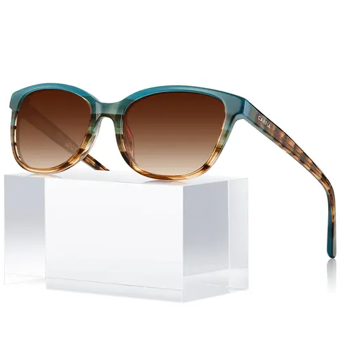CARFIA Designer Full Rim TAC Polarized Women's Sunglasses - 1 Size, Hypoallergenic Handmade Italian Acetate, UV Protection, Trendy Eye Fashion, Everyday Luxury, Designer-Inspired, Fits Most Face Shapes, Anniversary Edition, Ideal for Driving/OOTD, Trendy
