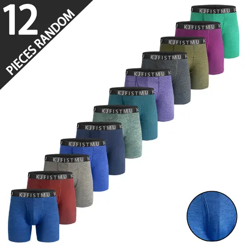 KJFISTMU Men's Underwear 12/8Pack Random Delivery Men's Boxer Briefs Soft and Stretchy Underwear Open Crotch Design Waistband Coverage New Soft and Breathable Moisture-Wicking Boxer Briefs Supportive Pouch Version Open Crotch Design