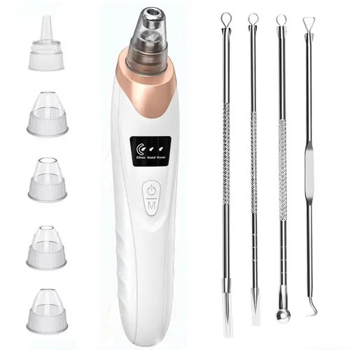 Multifunctional Pore Cleansing Device - Unisex Skin Care Tool with 5 Probes, Silicone Brush Cleansing, Blackhead Removal, Deep Pore Extractors, Ideal Valentine's Day Festive Gift for Home & Party Supplies summerwins, Skin Care Tools