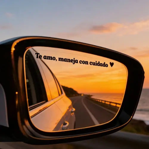 4/8 Pack Te Amo Maneja Con Cuidado Vinyl Car Stickers, Auto Accessories, Matte Finish Sleek Look Weatherproof Abrasion-Resistant Exterior Decor, Easy Apply Car-Wash Ready Safety Reminder for Rearview Mirrors & Windshields