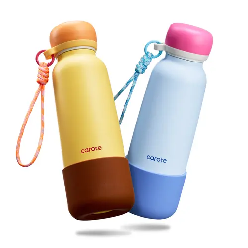 [CAROTEGO]CAROTE 2pcs Insulated Tumbler Set,Leak-Proof, Portable & Long-Lasting Heat Retention for On-the-Go Comfort