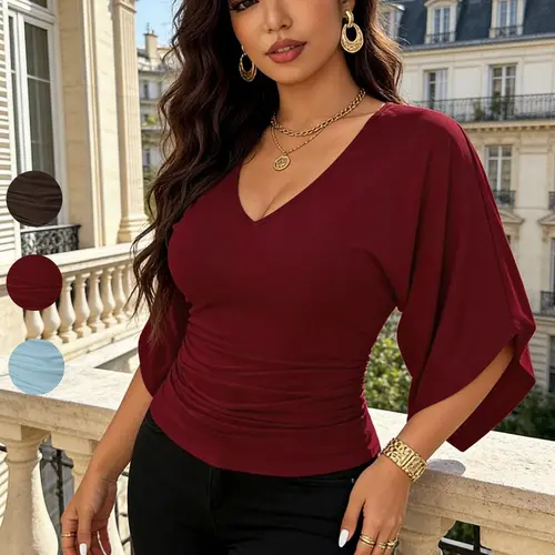 Elegant Plus Size Top for Women, Chic Commute Style or Spicy Girl Vibe, Bright and Feminine, Fashion, Aesthetics, Fit Perfect for Daily Blouse