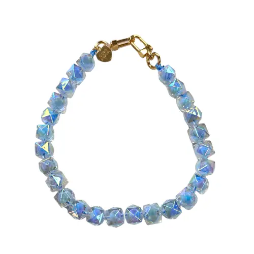 Gold Blush® Prism Chain- Iridescent Crystal Bag Charm Chain, Sparkle Prism Strap (18")