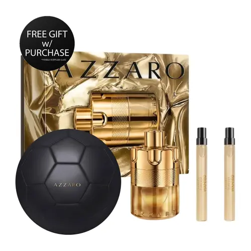 Azzaro Forever Wanted Elixir Gift Set – 3.4 oz Eau de Parfum + 2 Travel Sprays (Luxury Men's Fragrance Set), Signature Scent