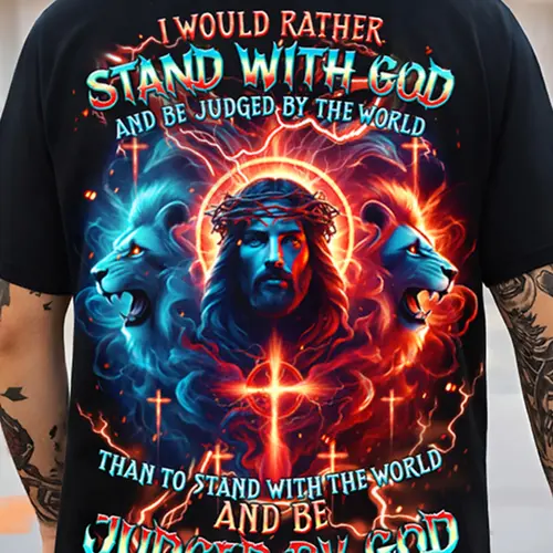 Men'S Christian Faith T-Shirt in Plus Sizes - Y2K Street Style, Featuring God'S Choice Print, Perfect for Church, Casual Outings, And As Christian Gifts - Machine Washable with a Crew Neck And Short Sleeves