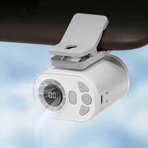 3-in-1 Rechargeable Neck & Turbo Waist Fan - Wireless Handheld Fan with 4000mAh Batteries, 100 Speed Levels, Next-Gen Ice Cooling Tech, Smart Digital Display, LED Light, USB Port for Outdoor Use