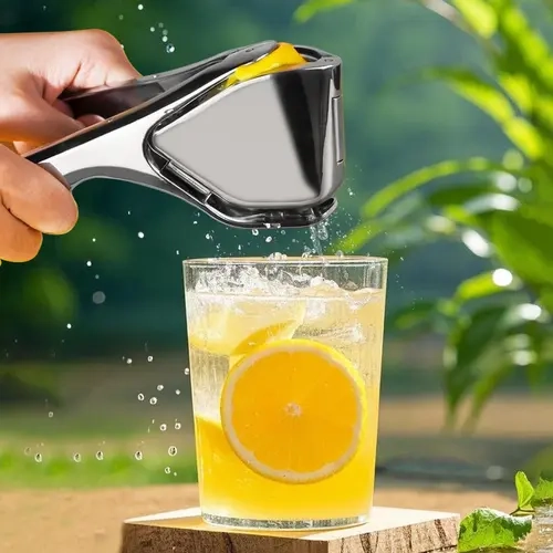 Durable Stainless Steel Lemon Squeezer - Heavy-Duty Fruit Juicing Tool, Fold-Flat Home Kitchen Gadget for Lemon, Lime, Ergonomic Manual Press, Quiet, Easy to Use, Dishwasher Safe, Smooth Operation, Kitchen Appliances Accessory