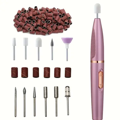 Variable Speed Electric Nail File Drill - Portable 11-Interchangeable-Head Care Kit, Professional Gel Removal Multi-Tool for Manicure, Nail Art, Home & Party Gift Supplies summerwins