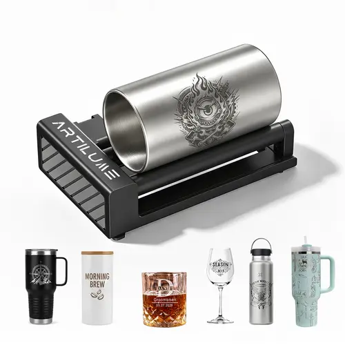 ARTILUME Laser Rotary Roller, 360° Y-Axis Rotary Module for Cylindrical Engraving, Adjustable 6–164mm Diameter, Compatible with ARTILUME U1/T1/T1 Pro and Most Laser Engravers