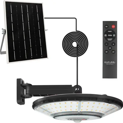 Solar Outdoor Light That Works Even During the Day, 360° Hanging Solar Lamp with Remote & Motion Sensor, IP65 Waterproof No Wiring Light for Barn, Chicken Coop, Cabin, Shed & Garage